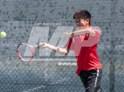 Thumbnail 2 in Jesuit vs. James Logan (CIF NorCal Regional Tennis Championships) photogallery.