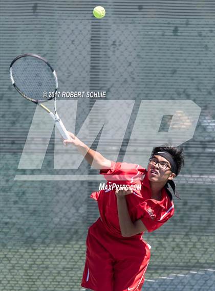 Thumbnail 3 in Jesuit vs. James Logan (CIF NorCal Regional Tennis Championships) photogallery.