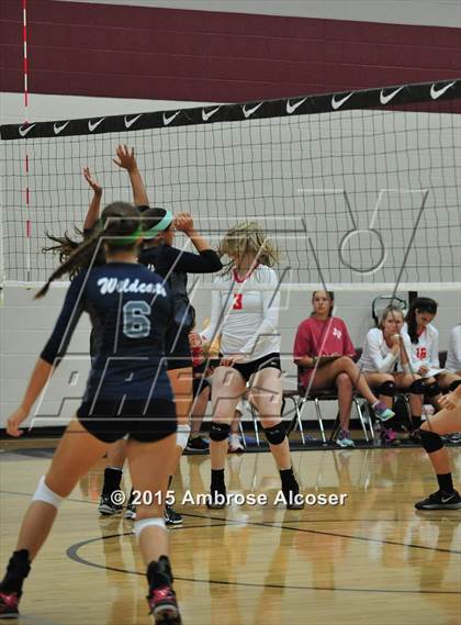 Thumbnail 3 in Cypress Woods vs. Tomball Memorial (NIKE Volleyball Classic) photogallery.