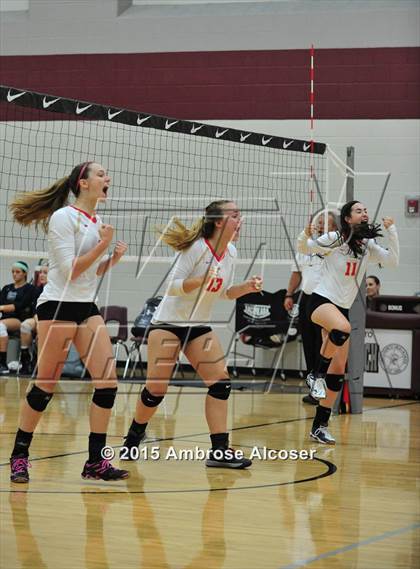 Thumbnail 3 in Cypress Woods vs. Tomball Memorial (NIKE Volleyball Classic) photogallery.