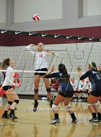 Thumbnail 3 in Cypress Woods vs. Tomball Memorial (NIKE Volleyball Classic) photogallery.