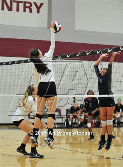 Thumbnail 1 in Cypress Woods vs. Tomball Memorial (NIKE Volleyball Classic) photogallery.