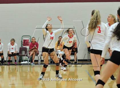 Thumbnail 3 in Cypress Woods vs. Tomball Memorial (NIKE Volleyball Classic) photogallery.
