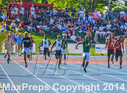 Thumbnail 1 in CIF State Track & Field Championships (Boys 4x100 Meter Relay Prelims) photogallery.