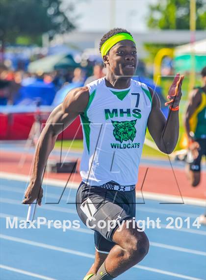 Thumbnail 1 in CIF State Track & Field Championships (Boys 4x100 Meter Relay Prelims) photogallery.
