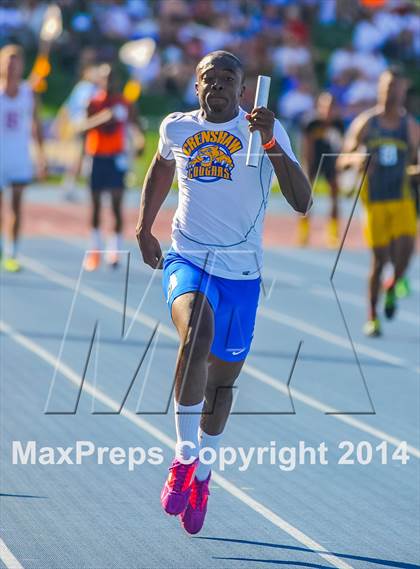 Thumbnail 3 in CIF State Track & Field Championships (Boys 4x100 Meter Relay Prelims) photogallery.