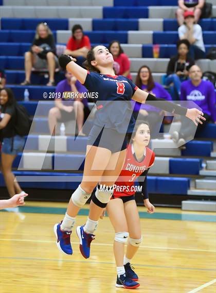Thumbnail 3 in Sunrise Mountain vs. Centennial (Final - PUSD Girls Volleyball Tournament) photogallery.