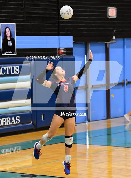 Thumbnail 1 in Sunrise Mountain vs. Centennial (Final - PUSD Girls Volleyball Tournament) photogallery.