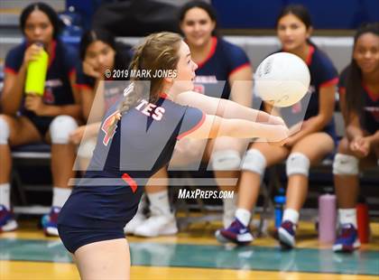 Thumbnail 1 in Sunrise Mountain vs. Centennial (Final - PUSD Girls Volleyball Tournament) photogallery.
