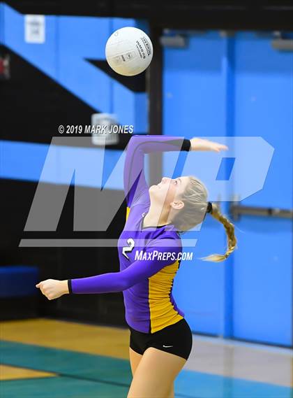 Thumbnail 3 in Sunrise Mountain vs. Centennial (Final - PUSD Girls Volleyball Tournament) photogallery.