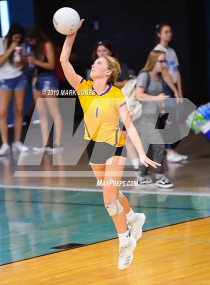 Thumbnail 3 in Sunrise Mountain vs. Centennial (Final - PUSD Girls Volleyball Tournament) photogallery.
