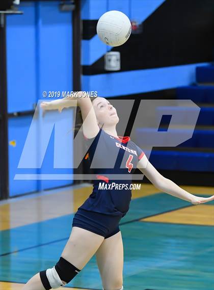 Thumbnail 1 in Sunrise Mountain vs. Centennial (Final - PUSD Girls Volleyball Tournament) photogallery.