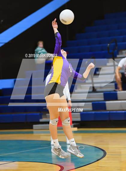 Thumbnail 2 in Sunrise Mountain vs. Centennial (Final - PUSD Girls Volleyball Tournament) photogallery.