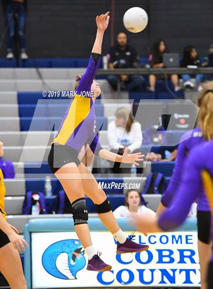 Thumbnail 2 in Sunrise Mountain vs. Centennial (Final - PUSD Girls Volleyball Tournament) photogallery.