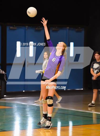 Thumbnail 3 in Sunrise Mountain vs. Centennial (Final - PUSD Girls Volleyball Tournament) photogallery.