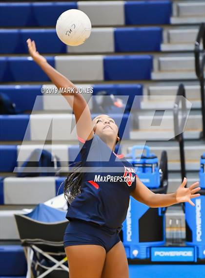 Thumbnail 2 in Sunrise Mountain vs. Centennial (Final - PUSD Girls Volleyball Tournament) photogallery.