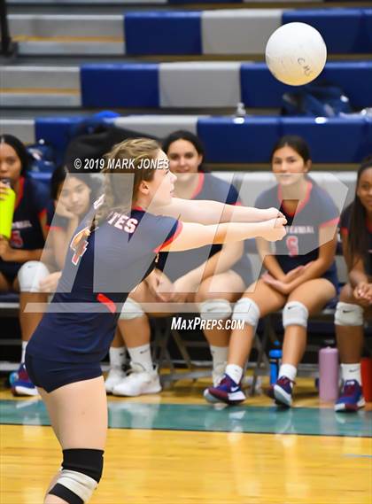 Thumbnail 2 in Sunrise Mountain vs. Centennial (Final - PUSD Girls Volleyball Tournament) photogallery.