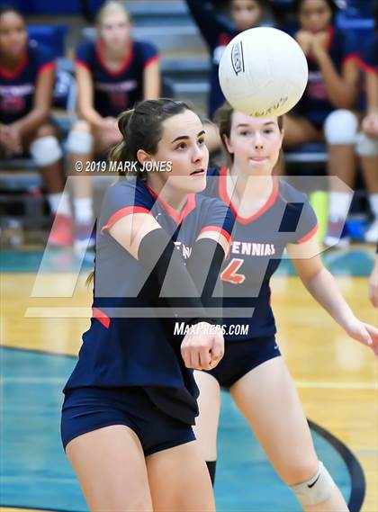 Thumbnail 3 in Sunrise Mountain vs. Centennial (Final - PUSD Girls Volleyball Tournament) photogallery.