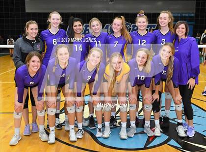 Thumbnail 3 in Sunrise Mountain vs. Centennial (Final - PUSD Girls Volleyball Tournament) photogallery.