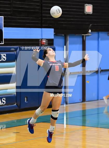 Thumbnail 2 in Sunrise Mountain vs. Centennial (Final - PUSD Girls Volleyball Tournament) photogallery.