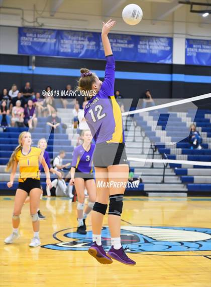 Thumbnail 2 in Sunrise Mountain vs. Centennial (Final - PUSD Girls Volleyball Tournament) photogallery.