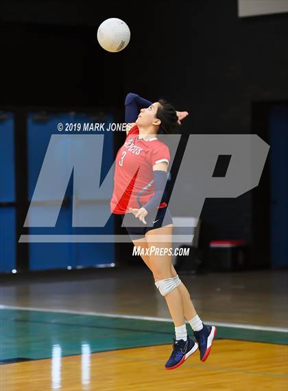 Thumbnail 3 in Sunrise Mountain vs. Centennial (Final - PUSD Girls Volleyball Tournament) photogallery.