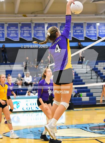 Thumbnail 3 in Sunrise Mountain vs. Centennial (Final - PUSD Girls Volleyball Tournament) photogallery.