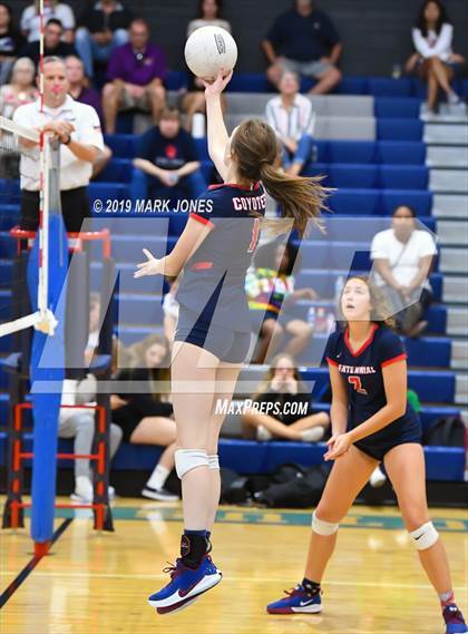 Thumbnail 1 in Sunrise Mountain vs. Centennial (Final - PUSD Girls Volleyball Tournament) photogallery.