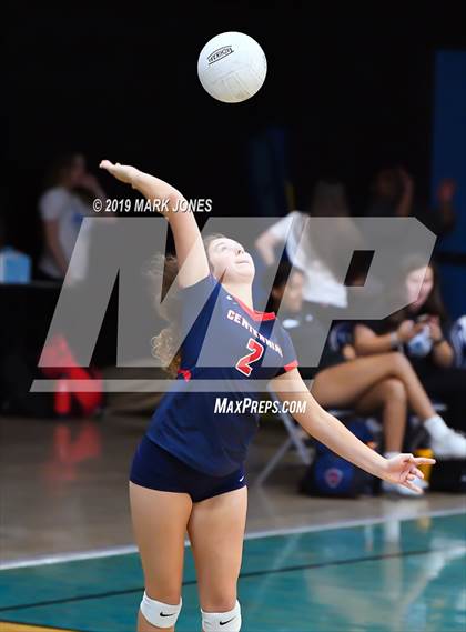 Thumbnail 3 in Sunrise Mountain vs. Centennial (Final - PUSD Girls Volleyball Tournament) photogallery.