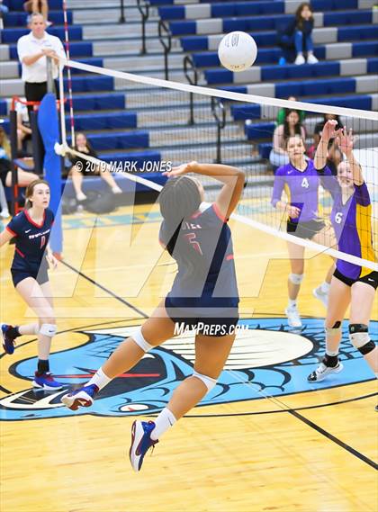 Thumbnail 3 in Sunrise Mountain vs. Centennial (Final - PUSD Girls Volleyball Tournament) photogallery.
