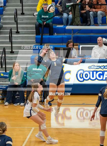 Thumbnail 3 in Yorktown vs. Cathedral (IHSAA 4A Regional Semi-final playoff) photogallery.