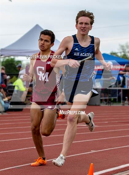 Thumbnail 3 in CHSAA Track and Field 4A Championships (Boys 800 Meter Relay) photogallery.