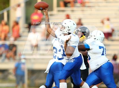Thumbnail 3 in St. Pauls vs  Gray's Creek (Cumberland County Schools Football Jamboree 2021) photogallery.