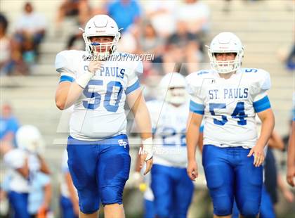 Thumbnail 1 in St. Pauls vs  Gray's Creek (Cumberland County Schools Football Jamboree 2021) photogallery.