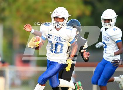 Thumbnail 2 in St. Pauls vs  Gray's Creek (Cumberland County Schools Football Jamboree 2021) photogallery.