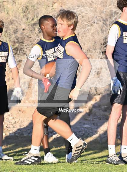 Thumbnail 1 in Highland Prep vs. Shadow Mountain (O'Connor 7 on 7 -  Saturday Night Lights) photogallery.