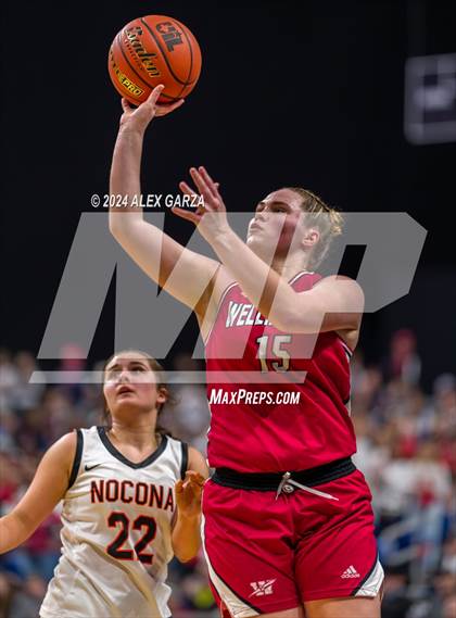 Thumbnail 3 in Nocona vs. Wellington (UIL 2A Basketball Semifinal) photogallery.