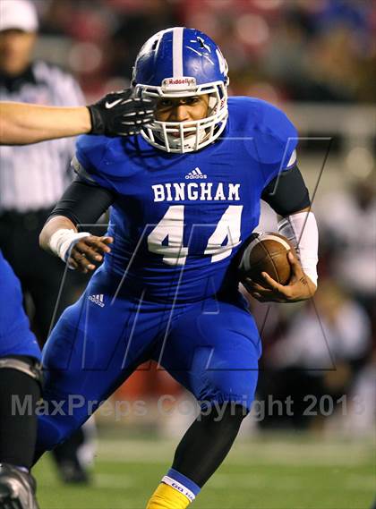 Thumbnail 3 in Lone Peak vs. Bingham (UHSAA 5A Semifinal) photogallery.