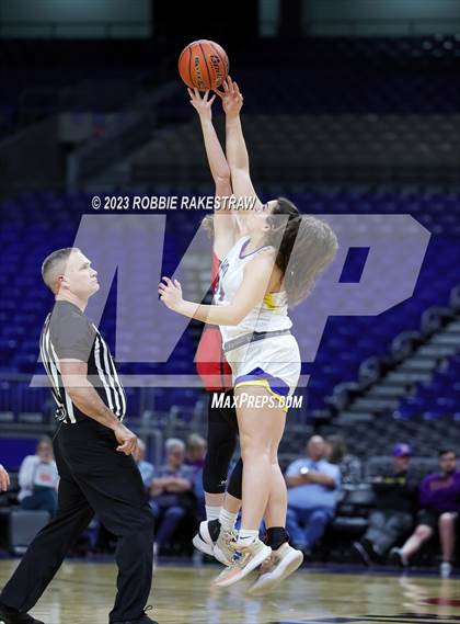 Thumbnail 1 in Lipan vs. Gruver (UIL 2A Basketball State Final) photogallery.