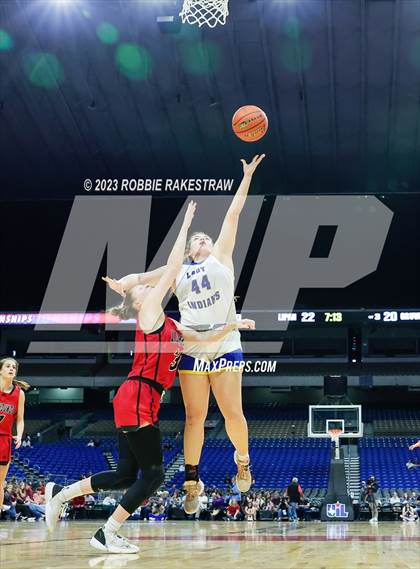 Thumbnail 2 in Lipan vs. Gruver (UIL 2A Basketball State Final) photogallery.