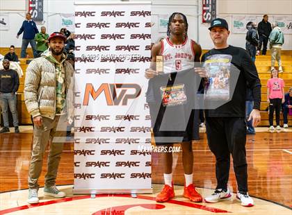 Thumbnail 3 in Archbishop Spalding @ St. John’s (Capital Hoops Mayhem on Military) photogallery.