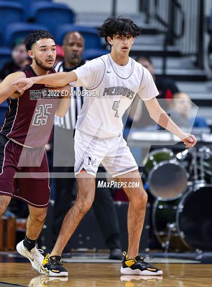 Thumbnail 2 in The Meadows School vs. West Wendover (NIAA State 2A Semifinal) photogallery.