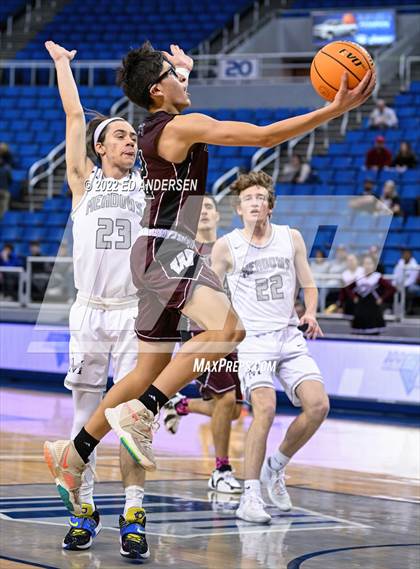 Thumbnail 2 in The Meadows School vs. West Wendover (NIAA State 2A Semifinal) photogallery.