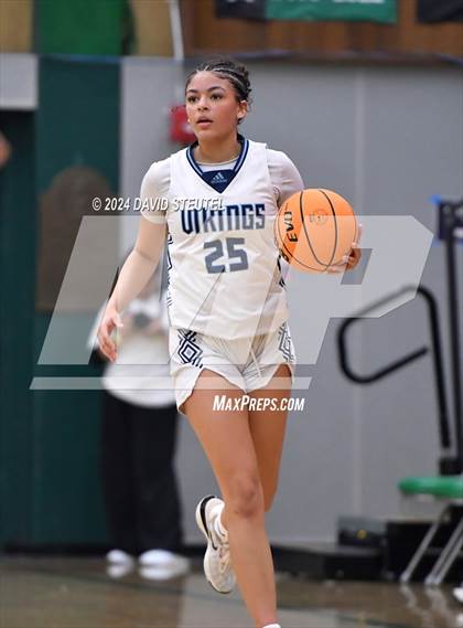 Thumbnail 1 in Cornerstone Christian vs. Pleasant Valley (St. Mary's MLK Showcase) photogallery.