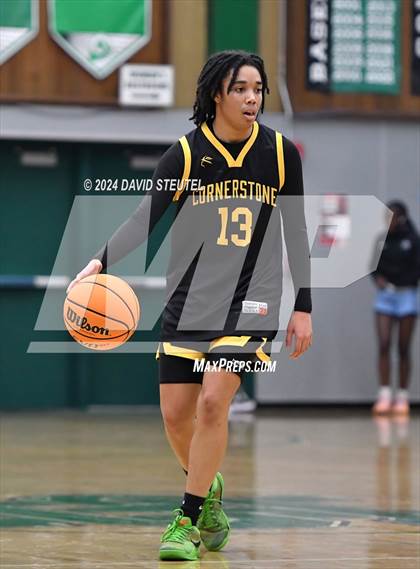 Thumbnail 1 in Cornerstone Christian vs. Pleasant Valley (St. Mary's MLK Showcase) photogallery.