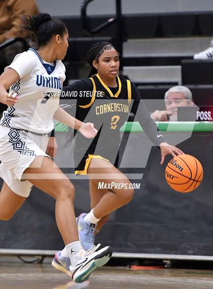 Thumbnail 2 in Cornerstone Christian vs. Pleasant Valley (St. Mary's MLK Showcase) photogallery.