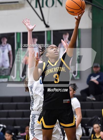 Thumbnail 1 in Cornerstone Christian vs. Pleasant Valley (St. Mary's MLK Showcase) photogallery.