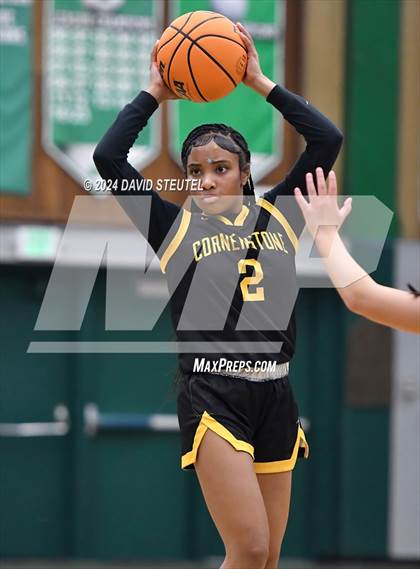 Thumbnail 2 in Cornerstone Christian vs. Pleasant Valley (St. Mary's MLK Showcase) photogallery.