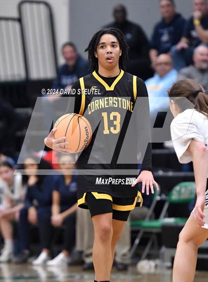 Thumbnail 3 in Cornerstone Christian vs. Pleasant Valley (St. Mary's MLK Showcase) photogallery.