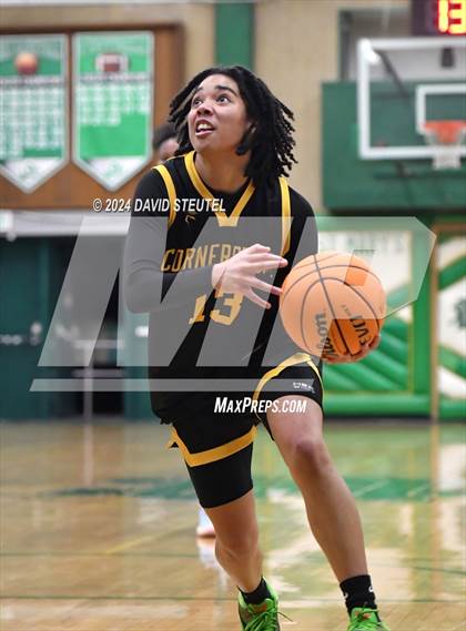 Thumbnail 3 in Cornerstone Christian vs. Pleasant Valley (St. Mary's MLK Showcase) photogallery.